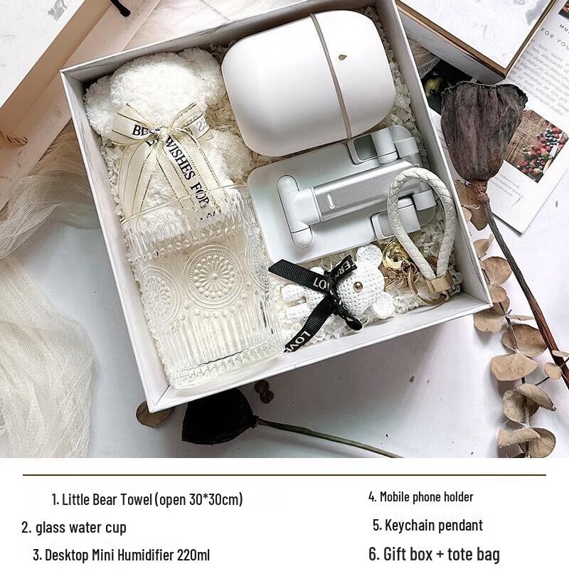 Glass Cup Humidifier Gift Set Package 2 - Includes Gift Bag
