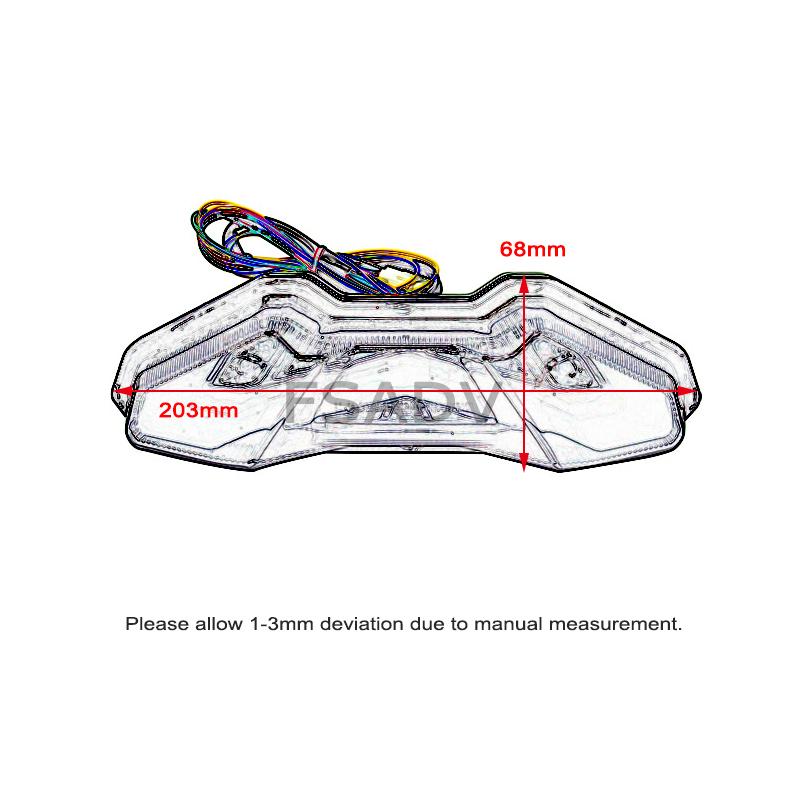 LED Turn Signals Integrated Tail Light Rear Brake Taillight For Yamaha MT09 MT-09 FJ-09 MT 09 Tracer FZ-09 2014-2016 Motorcycle