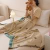 Cartoon Pure Cotton Bath Towel Breathable Skin-friendly Lightweight  Summer Blanket 80x160cm Shawl Travel Blanket