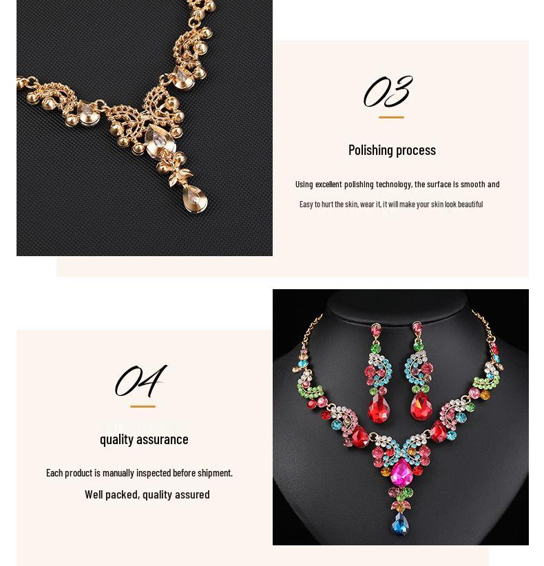 Elegant Bridal Necklace & Earring Set - High-End Wedding Accessories