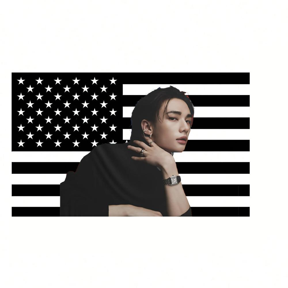 1PC SKZ Hwang Hyun jin Photo Tapestry Background Decoration Dormitory Bedhead Living Room Sofa Background Durable Decoration