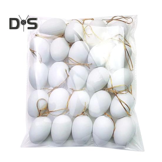 12/24Pcs Easter Egg Decorations Colorful Plastic Eggs Tree Hanging Ornament Kids DIY Craft Toys for Easter Party Home Decor