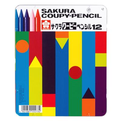 Sakura Crepus Colored Pencil Coupy 12 Colors In Can Case FY12