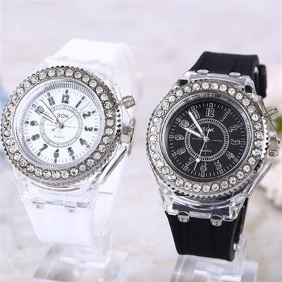 Night Glow Colorful LED Backlight Quartz Wrist Watch Fashion Accessories