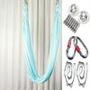 Aerial Yoga Hammock Set With Stretchy Fabric Home Gym Studio Practice Indoor Fitness Suspension Trainer