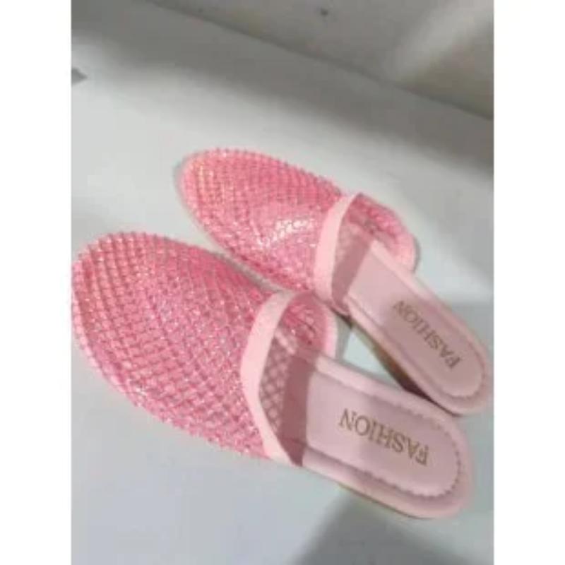 Women Flat Slippers 2024 New Summer Casual Beach Mesh Breathable Low Heels Sandals Ladies Slippers Slides