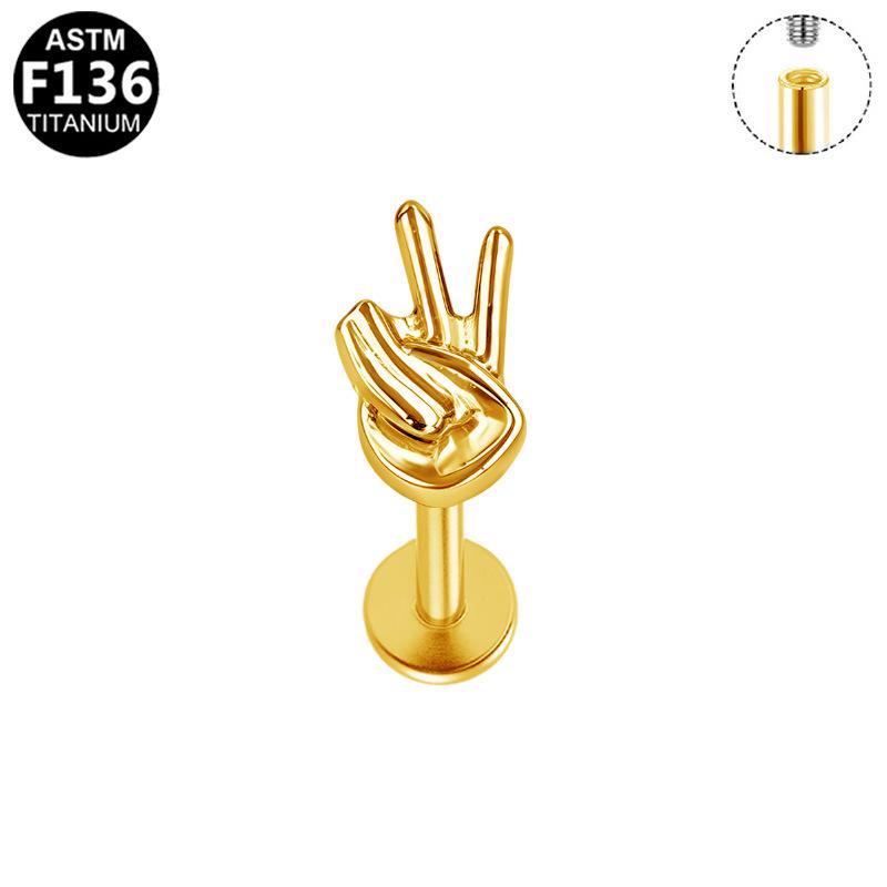G23 Titanium Alloy Cross-Border Internal Thread Piercing Ear Cartilage and Finger Web Stud