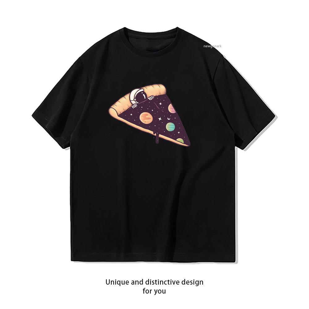 Galactic Deliciousness Pizza Blanket TShirt Women Unisex Casual Cotton Graphic T Shirts Classic Oneck Shirt Adult Shortsleev S