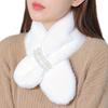 83x13cm Thickened Warmth Neckband Versatile Scarf Accessories Plush Material Comfortable Solid Color Fur Collar Multi-Color