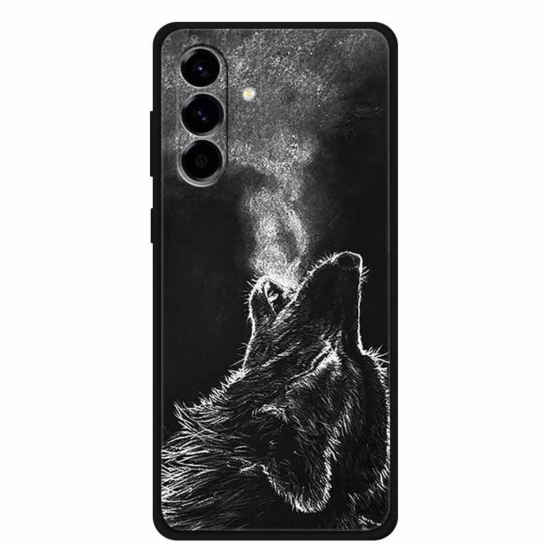 For Samsung Galaxy A56 Case Luxury Wolf Lion TPU Silicone Soft Back Cover for Samsung Galaxy A36 A26 5G Shockproof Bag Printed