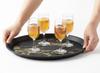 Waiter'S Tray For Carnival Non-Slip Plastic Black With Pattern 41Cm
