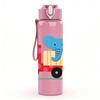 1PC Elephant Truck Cartoon Figure 750ml Color Plastic Sports Water Bottle Leakproof Flip Straw Lid For Sports Office Home Use