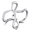 925 Sterling Silver Rings For Women Cute Cystal Zircon Round Geometric Stackable Rings Fashion Party Gifts Fine Jewelry
