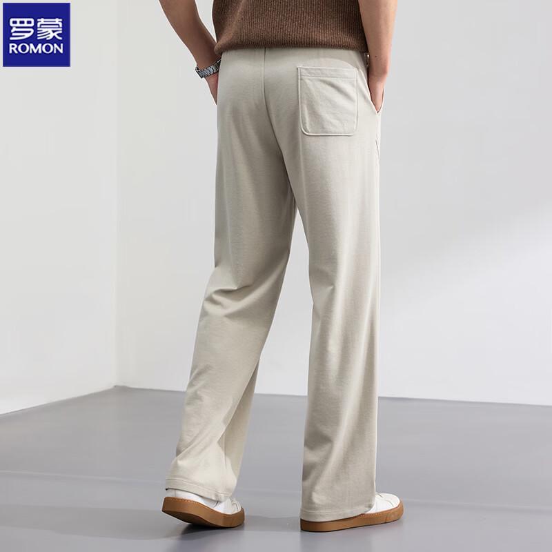 ROMON Men's Summer Lyocell Blend Straight-Leg Casual Pants