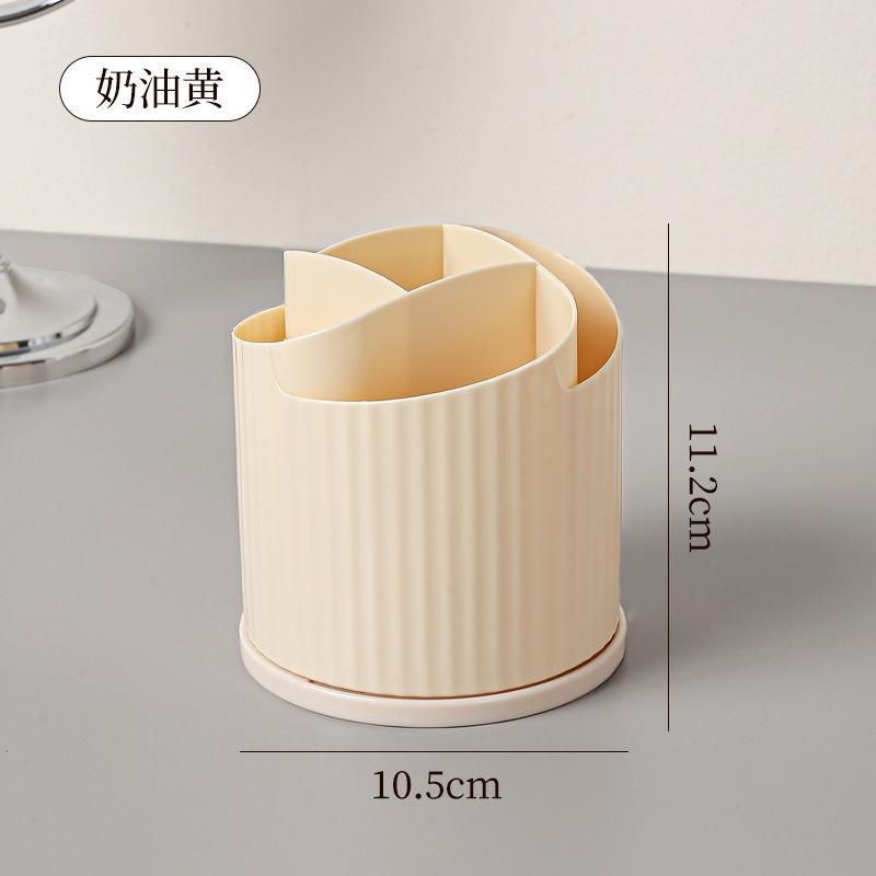 

Настольный вращающийся держатель для ручек, офисный, студенческий, большая вместительная полка для хранения канцелярских принадлежностей, многофункциональный ящик для хранения косметики