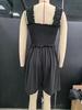 2026 New Lightweight European & American Sleeveless Square Neck Smocked Jumpsuit with Wide-Leg Shorts