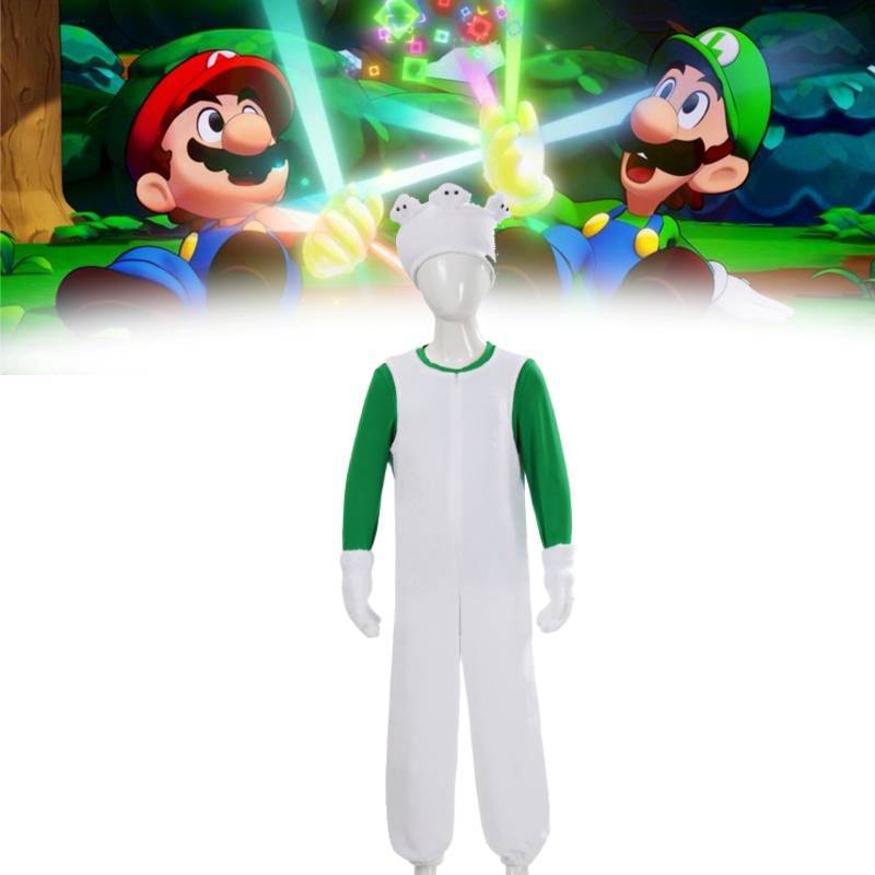 Super Mario Luigi Cosplay Kostüm Für Kinder Und Jugendliche Aus Polyesterstoff