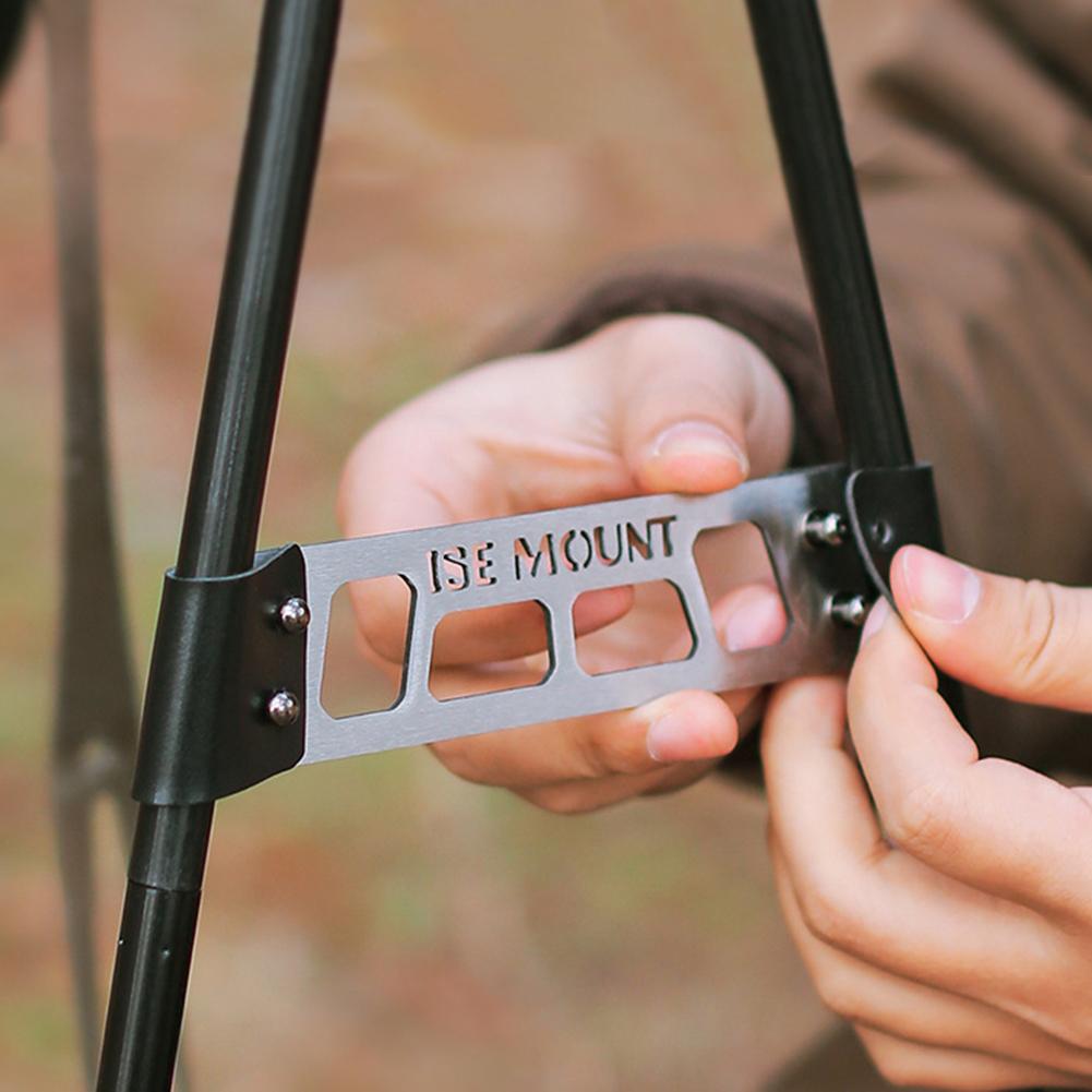 Camping Tripod Side Buckles Portable Tableware Shelf Stable Buckle Stainless Steel Quick Installation Camping Accessories