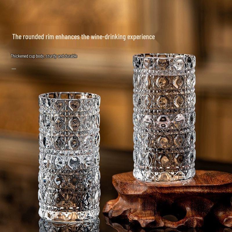 Embossed Luxury Shot Glass - High-End Thickened Baijiu & Liqueur Cup
