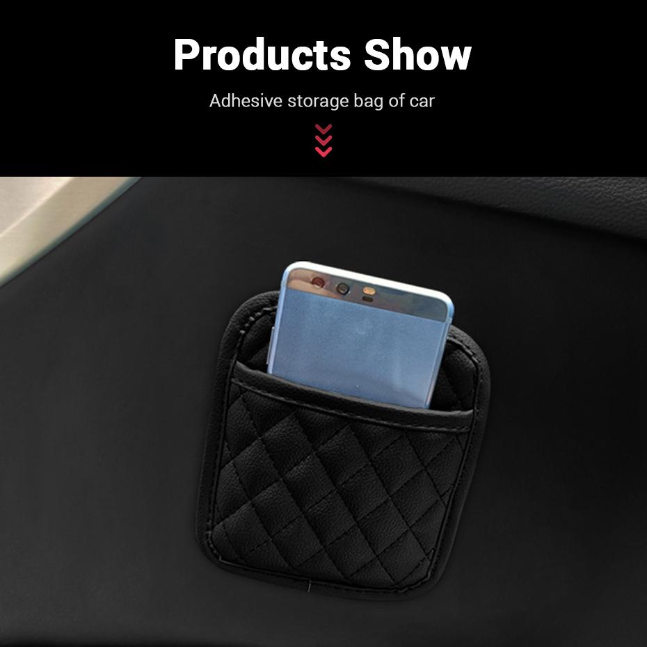 Organizer multifunzione per auto, tasca portaoggetti per auto, scatola portaoggetti per carte, telefono, chiavi, astuccio adesivo, accessori per interni auto