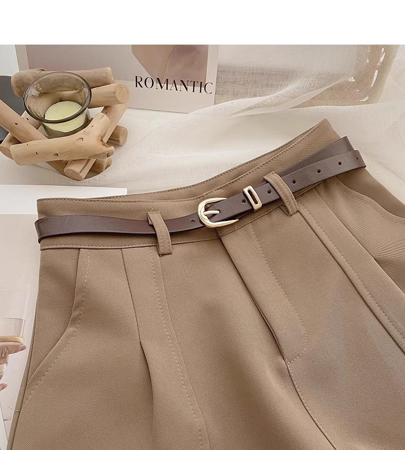 2025 Spring/Summer Women's High-Waisted A-Line Wide-Leg Shorts - Korean Style, Petite Slimming Fit
