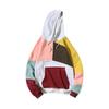 Men's 2021 Color Block Patchwork Loose Hoodie for Couples
