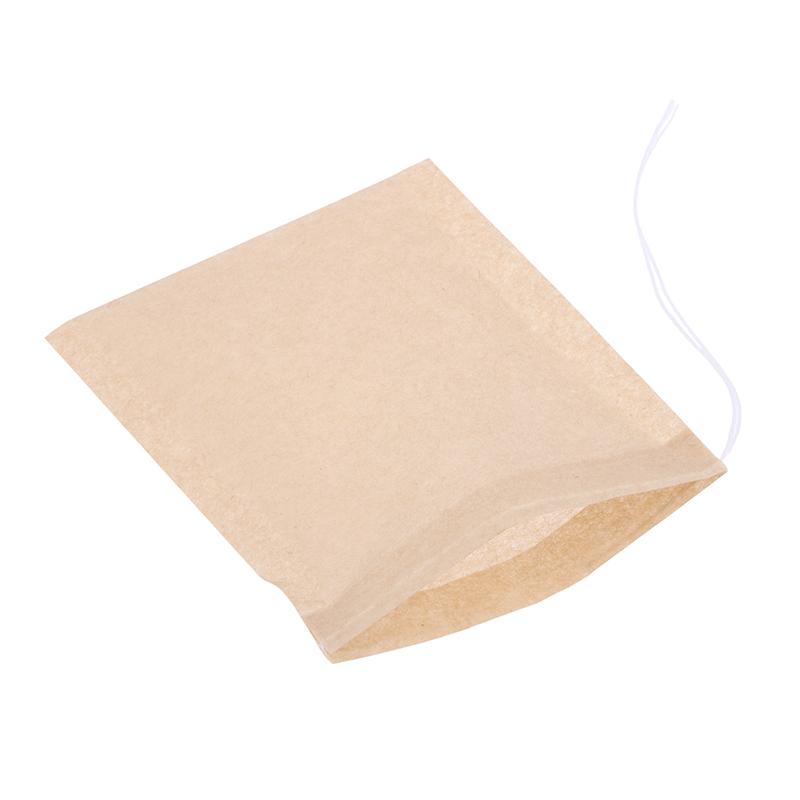 100Pcs Natural Filter Paper Tea Bag Empty Drawstring Biodegradable Wood Pulp Teabags For Loose Leaf Tea Steeping