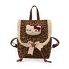 Fashion Leopard Print Boys And Girls Backpack Cute Bow Baby Small Schoolbag Plush Cat Children'S Backpack