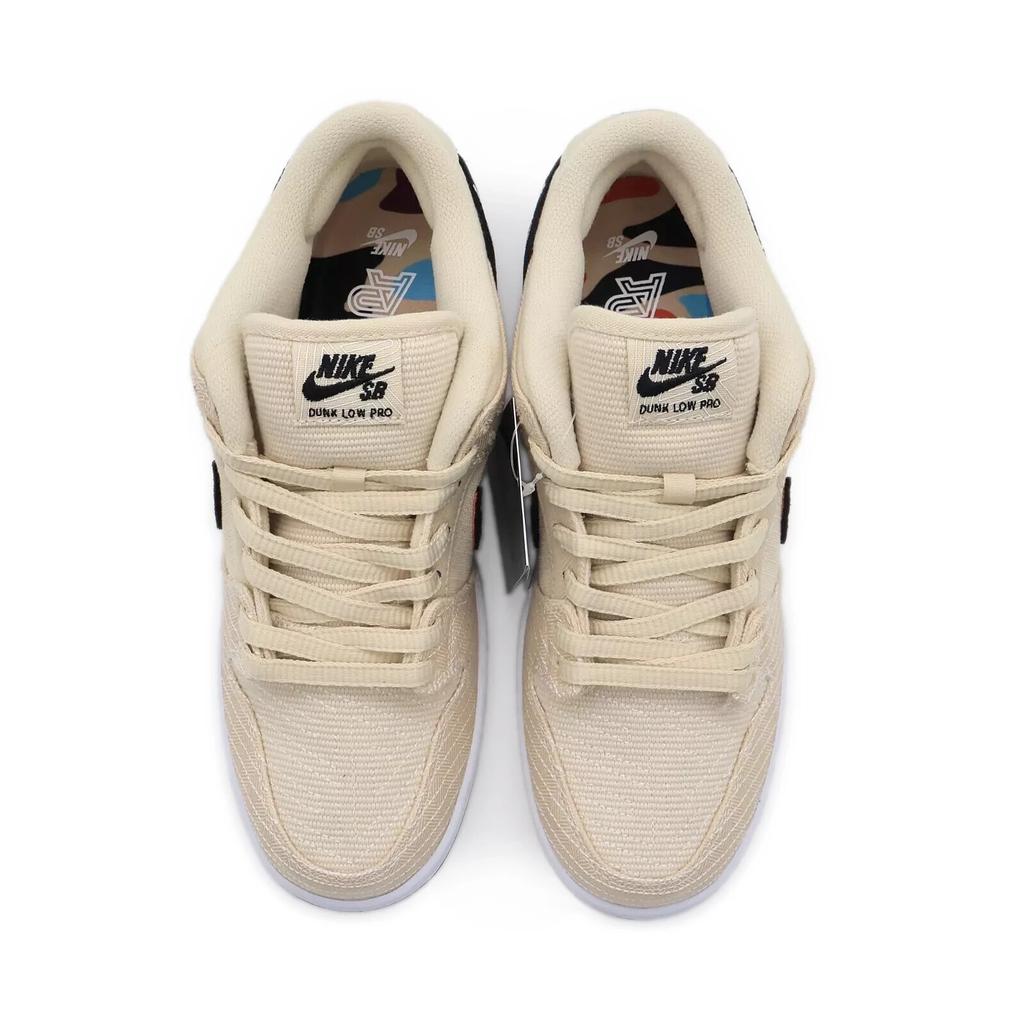FD2627-200 Albino & Preto Nike SB Dunk Low Pro Pearl White Fossil Sail (Men's)