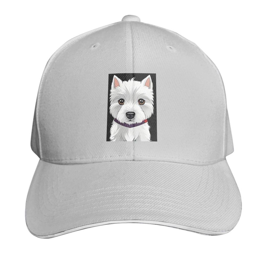 Peeking Dog West Highland White Terrier Cap Fashion Casual Baseball Caps Adjustable Hat Hip Hop Summer Unisex Baseball Hats
