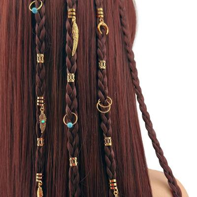 31pcs Dread Locks Dreadlocks Beads Turquoise Hair Braid Tubes Hollow Out Hair Ring  Decor
