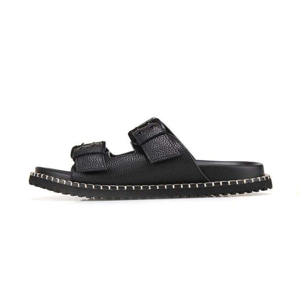 Barbara Leather Buckle Decoration Men S Mule Slide 1.5cm 2 colorS Bmi301