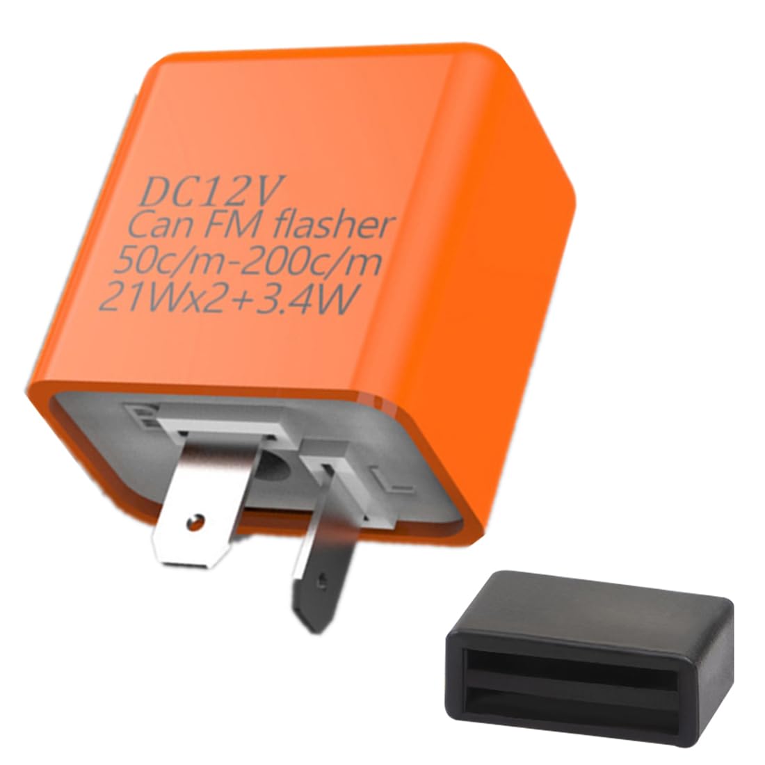 

YOKELLMUX Motorcycle Turn Signal Flasher Speed for 1 Piece Relay, 2-Pin, 12V, IC, Relay, Halogen/LED Compatible, Adjustable, Motorcycles,