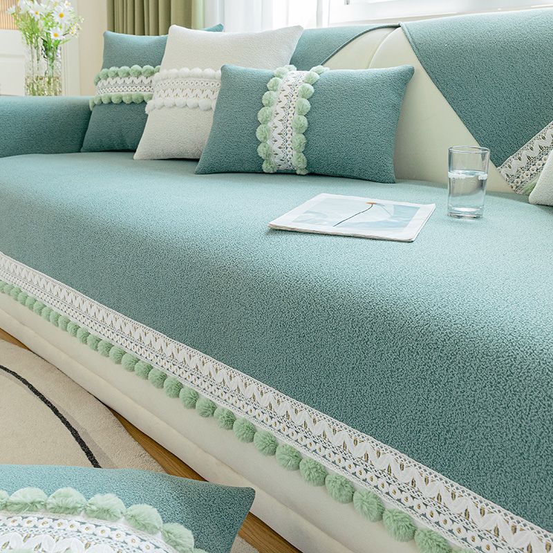 Solid Color Chenille Sofa Cushion, Universal Simple Modern Sofa Cover In All Seasons, Non-Slip And Dirt-Resistant Combination Sofa Cushion