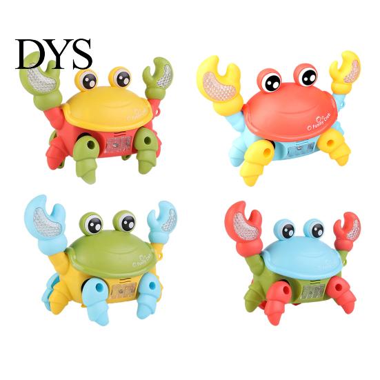 Ornament Electric Crab Toy Light And Music Battery Powered Pull String Cute Walking Laterally Educational Interactive Toys Boys Girls Cartoon Glowing
