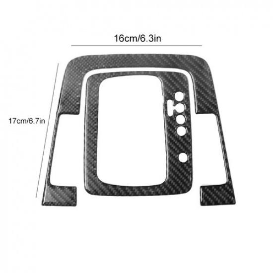 2Pcs For Volkswagen Passat 2006-11 Carbon Fiber Auto Gear Shift Panel Cover Trim