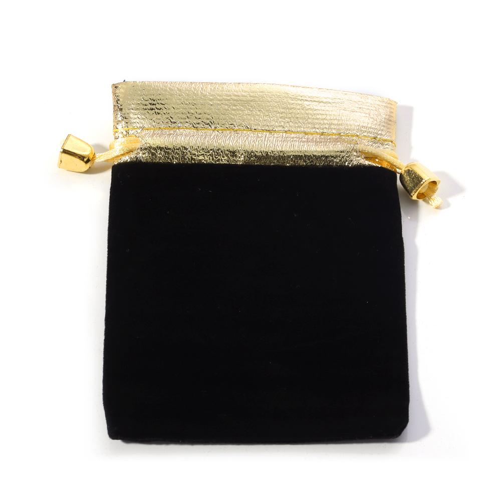 

5-10pcs Velvet Gift Bags Vintage Gold Color Edge Drawstring Bags For Wedding Christmas Party Jewelry Candy Gifts Packing Pouches 12x16cm 5pcs