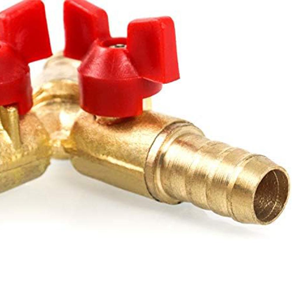 3-Way Hose Connector Y Splitter 8/10mm For Joinery Faucet Air Water Gas Hose Connector With Stainless Steel Ring Clamp