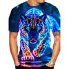 European and American Cross-border Amazon's New Summer Casual Men's Clothing 3D Digital Printing Five-pointed Star Quick-drying T-shirt