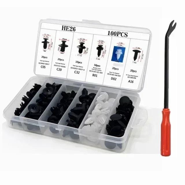 

Universal Car Trim Clip Kit 845PCS - Bumper Door Panel Rivets & Push Pins Fasteners for Auto Repair & Replacement