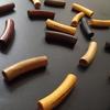 3Pcs Tube Shape Loose Beads Wood Spacer Bead Decorative Beads Curved Tube Beads  Beaded Accessories