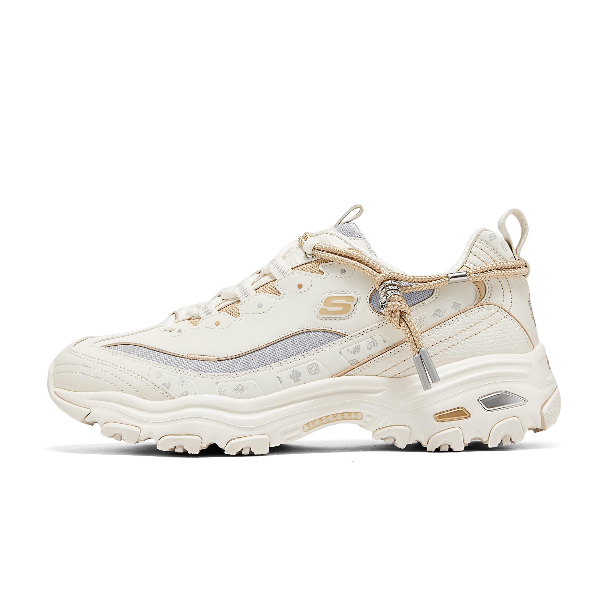 Skechers DLites 1.0 Panda Shoes Thick Sole Comfortable Versatile Casual Sports Trendy Retro Height Increasing Low Top Dad Shoes 802024-NTGD 39.5