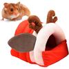 Christmas Deer Hamster Bed Hideout Protection Hammock Small Pet Bed Gerbil Habitat Mini House Cage Hamster Accessories