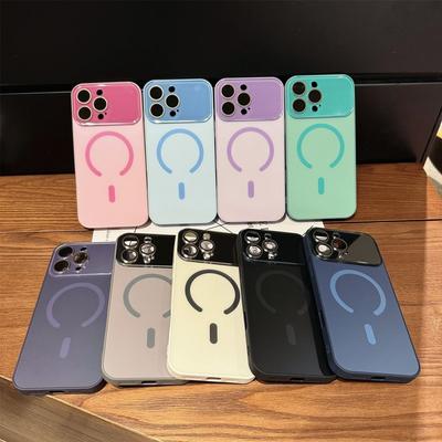 Frosted Skin Sensitive Magnetic Absorption Suitable for IPhone17PROMAX Macaron Mobile Phone Case Apple 16 Large Window Lens Film
