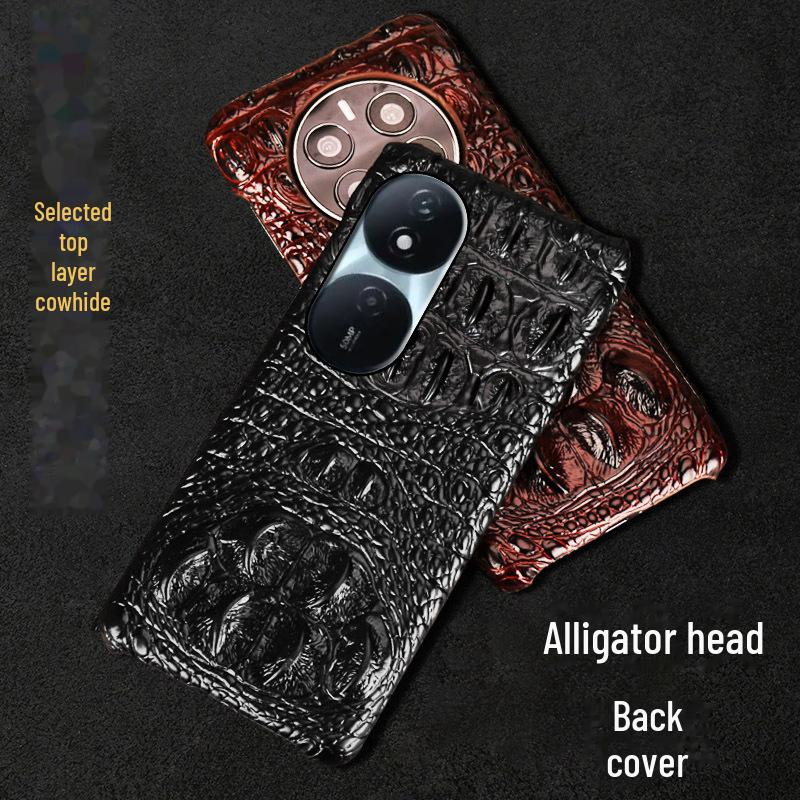 Honor Play 50 Plus Cowhide Crocodile Pattern Leather Protective Case