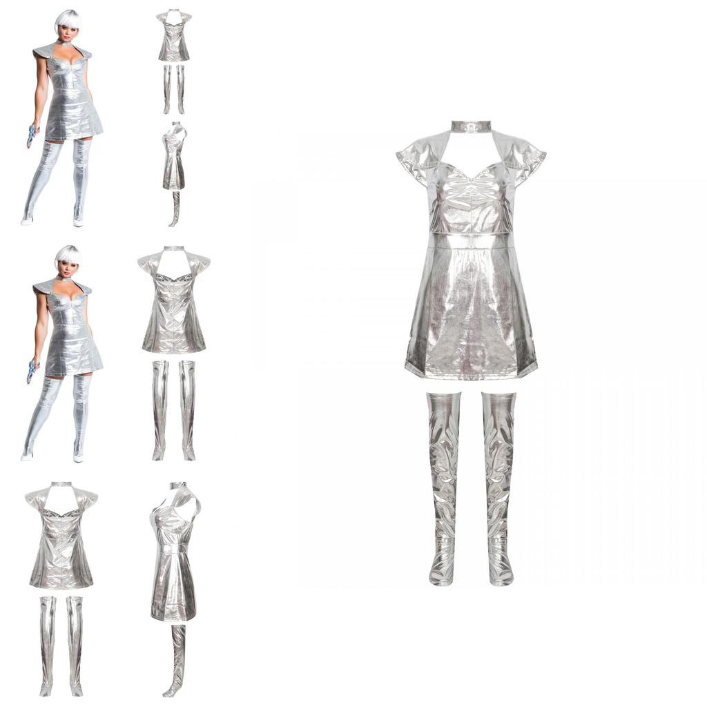 Shine Bright In The Star Wars Space Silver Bodysuit Costume Set