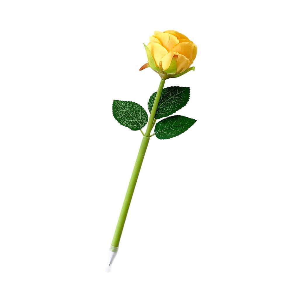Writing Smoothly Neutral Gel Pens Fake Rose Signature Pen Artificial Flowers Ballpoint Pen  Ladies