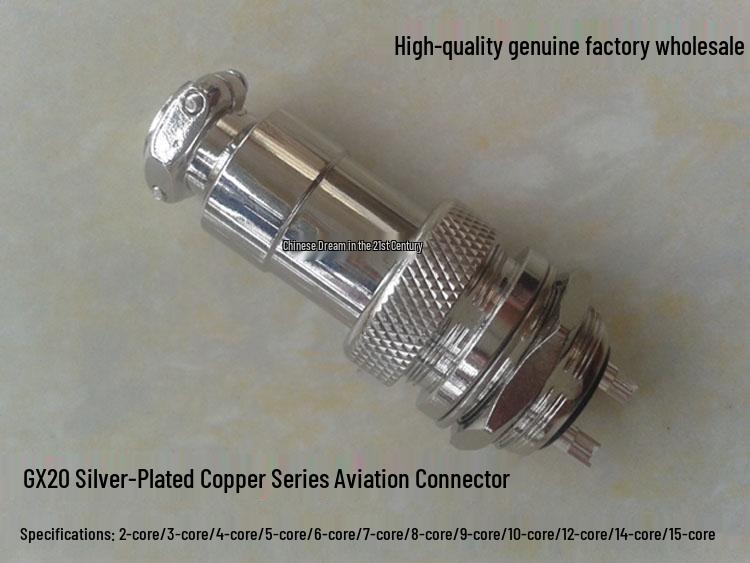 GX20 Aviation Plug Socket Connector (2 to 12 Core, 19mm)