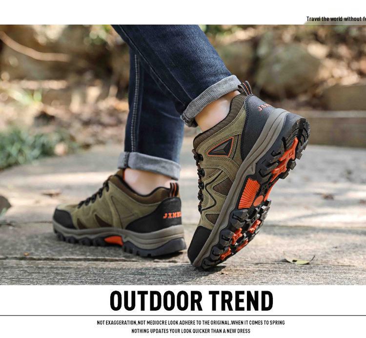 2024 Men's Waterproof Non-slip Hiking Shoes: All-Season Low-Cut Trekking Footwear