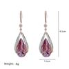 1 Paire De Boucles D'Oreilles Luxe Léger Vent Frais Alliage Plaqué Or Opale Combiné Amour Imitation Perles Diamants en Verre
